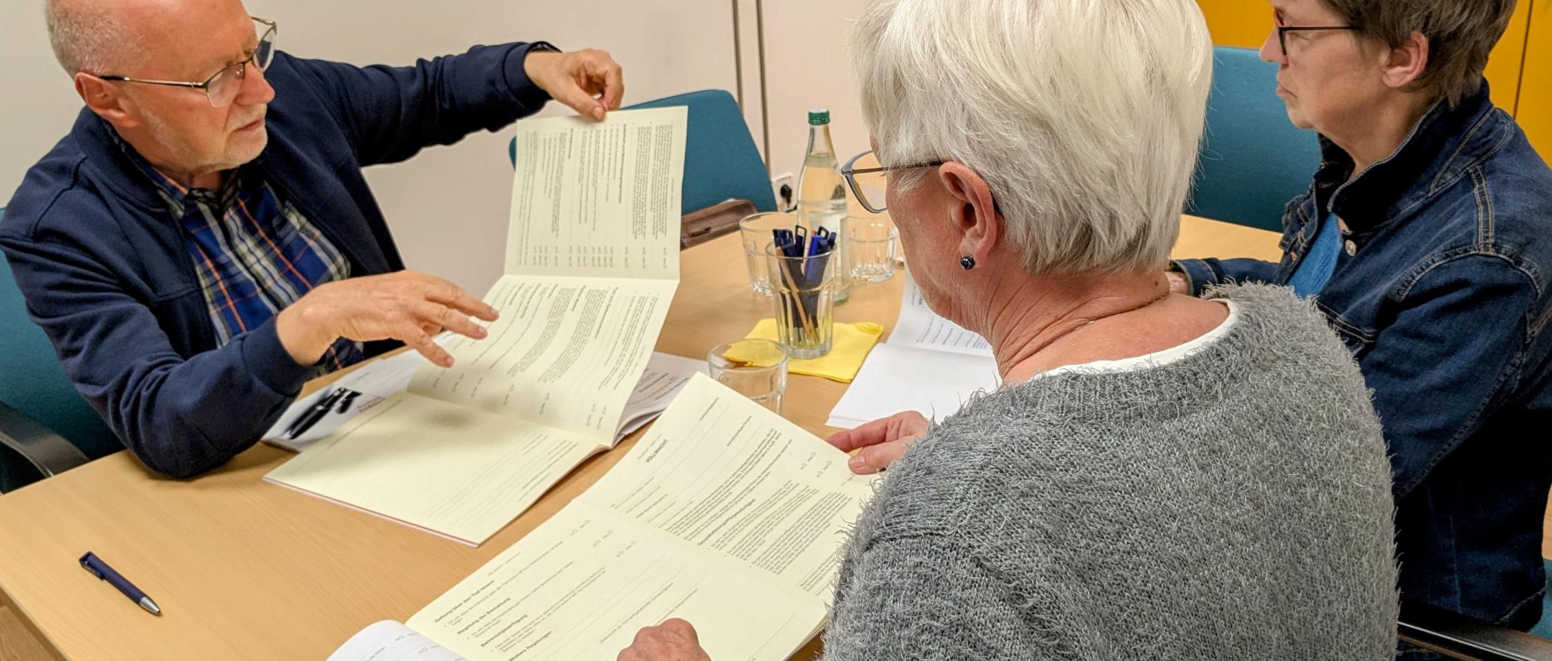 Beratung Patientenverfügung und Vorsorgevollmacht