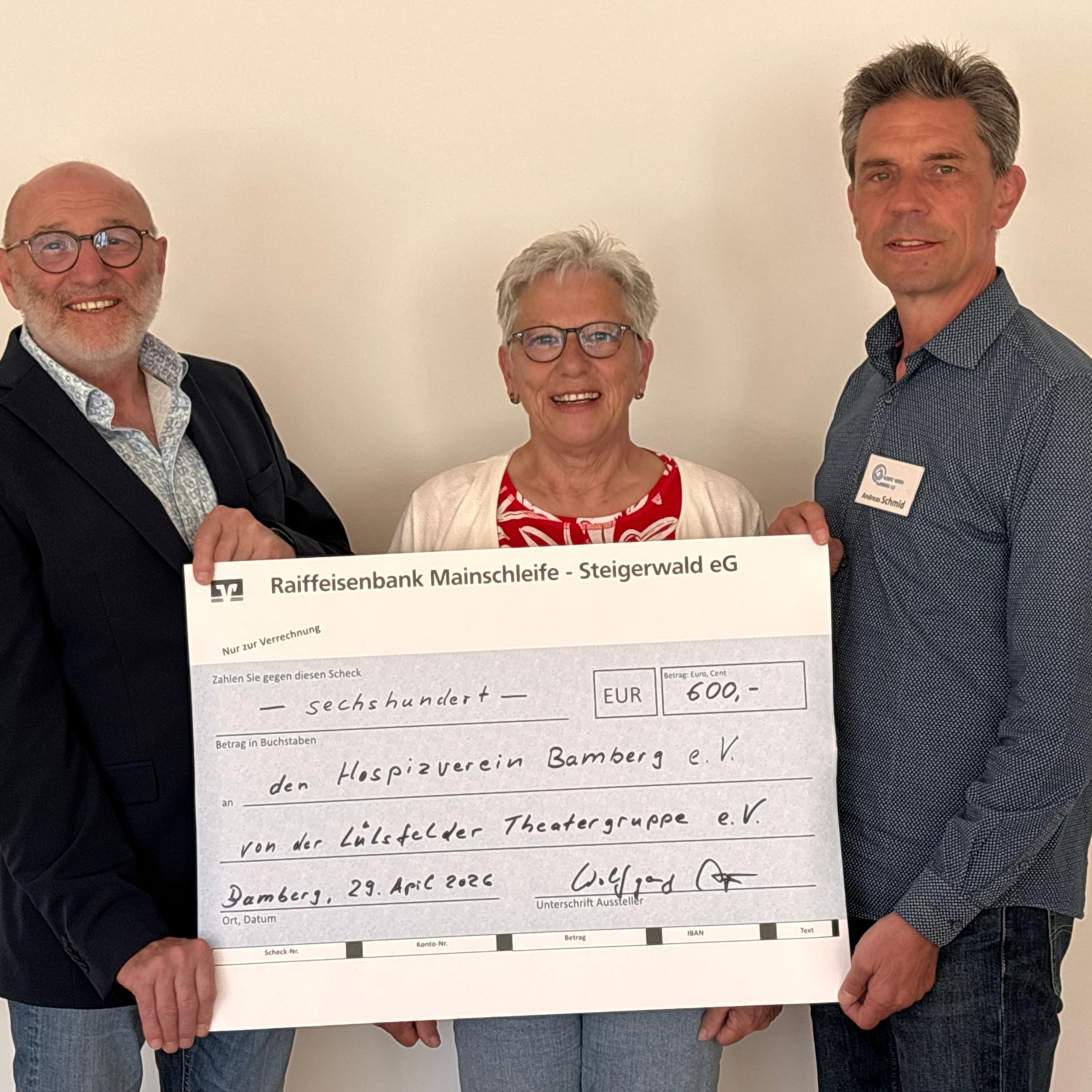 Spendenübergabe Lülsfelder Theatergruppe