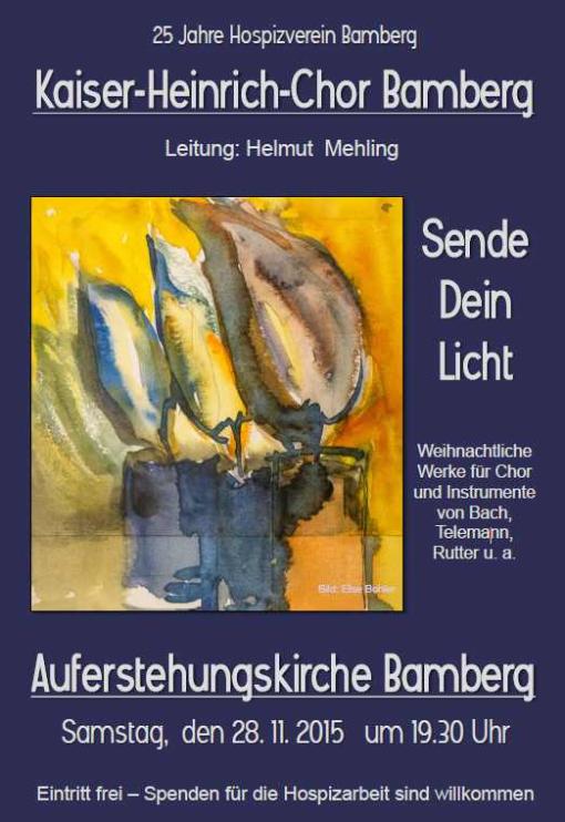 Plakat Konzert Sende Dein Licht